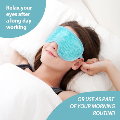 NEWGO Cooling Eye Mask for Puffy Eyes, Cold Eye Mask Eye Ice Pack for After Eyes Surgery, Tension Stress Relief, Itchy Eyes, Headaches, Dark Circles - Blue