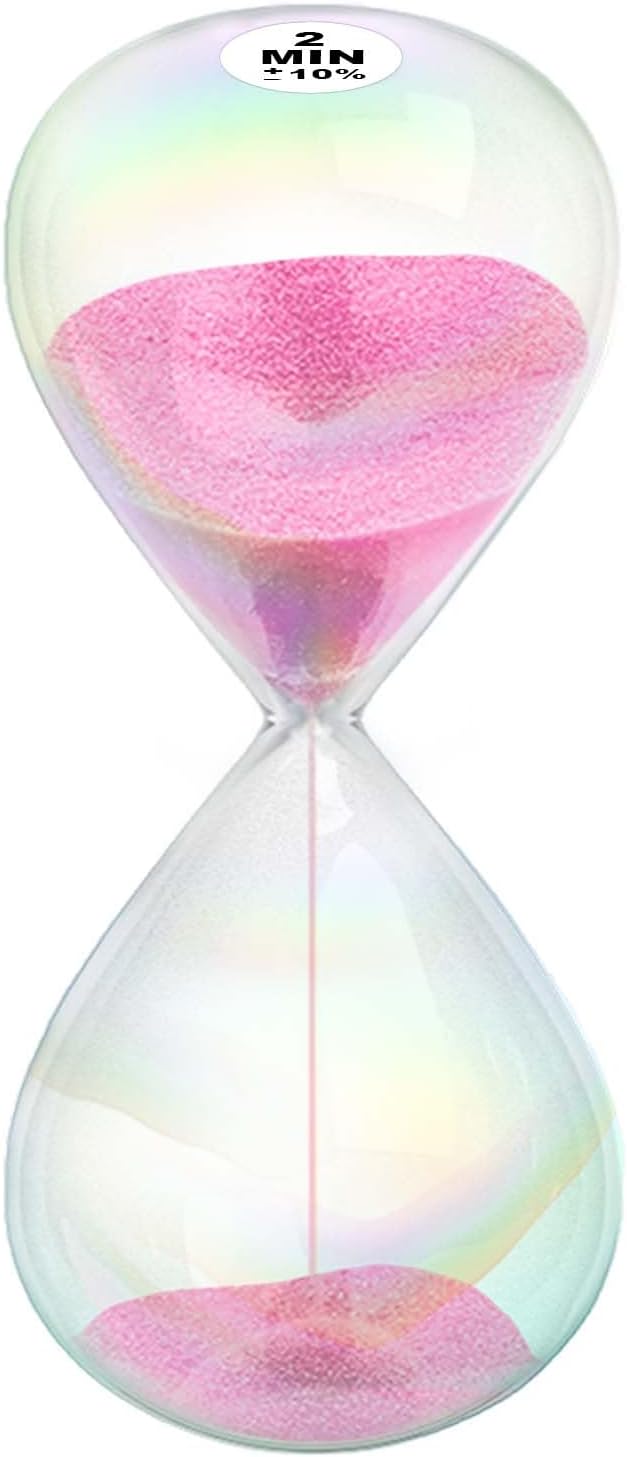 3 Minute Sand Timer,3M Sand Clock with Simple Biloba Puff Design, Reloj De Arena, Large Blue Sand Watch 3 Min Hourglass Sandglass for Home,Desk,Office Decorative (Blue)