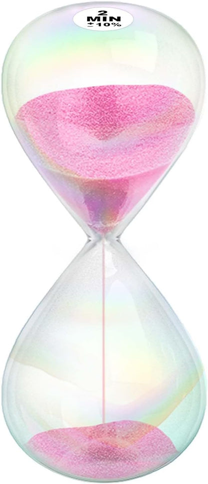 3 Minute Sand Timer,3M Sand Clock with Simple Biloba Puff Design, Reloj De Arena, Large Blue Sand Watch 3 Min Hourglass Sandglass for Home,Desk,Office Decorative (Blue)