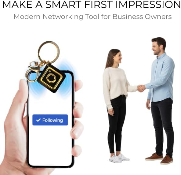 VTAG.ID NFC Digital Business Card Keychain - Tap to Share Contact & Social
