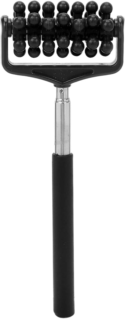 Ymiko Massage Stick for Men and Women – Telescopic Granular Body Roller for Neck, Back, Legs – Black