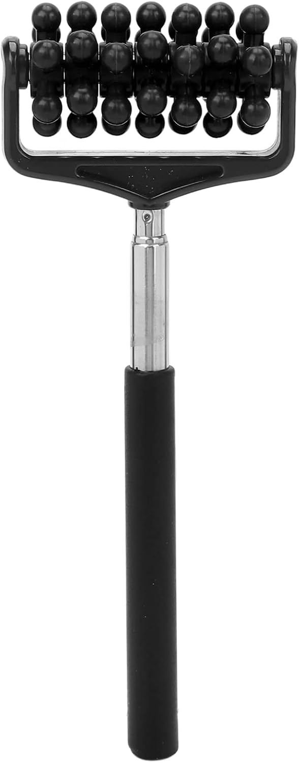 Ymiko Massage Stick for Men and Women – Telescopic Granular Body Roller for Neck, Back, Legs – Portable Home Muscle Relief Tool (Black)