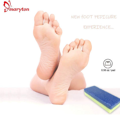 Maryton Foot Pumice Stone for Feet Hard Skin Callus Remover and Scrubber (Pack of 4) (Blue)