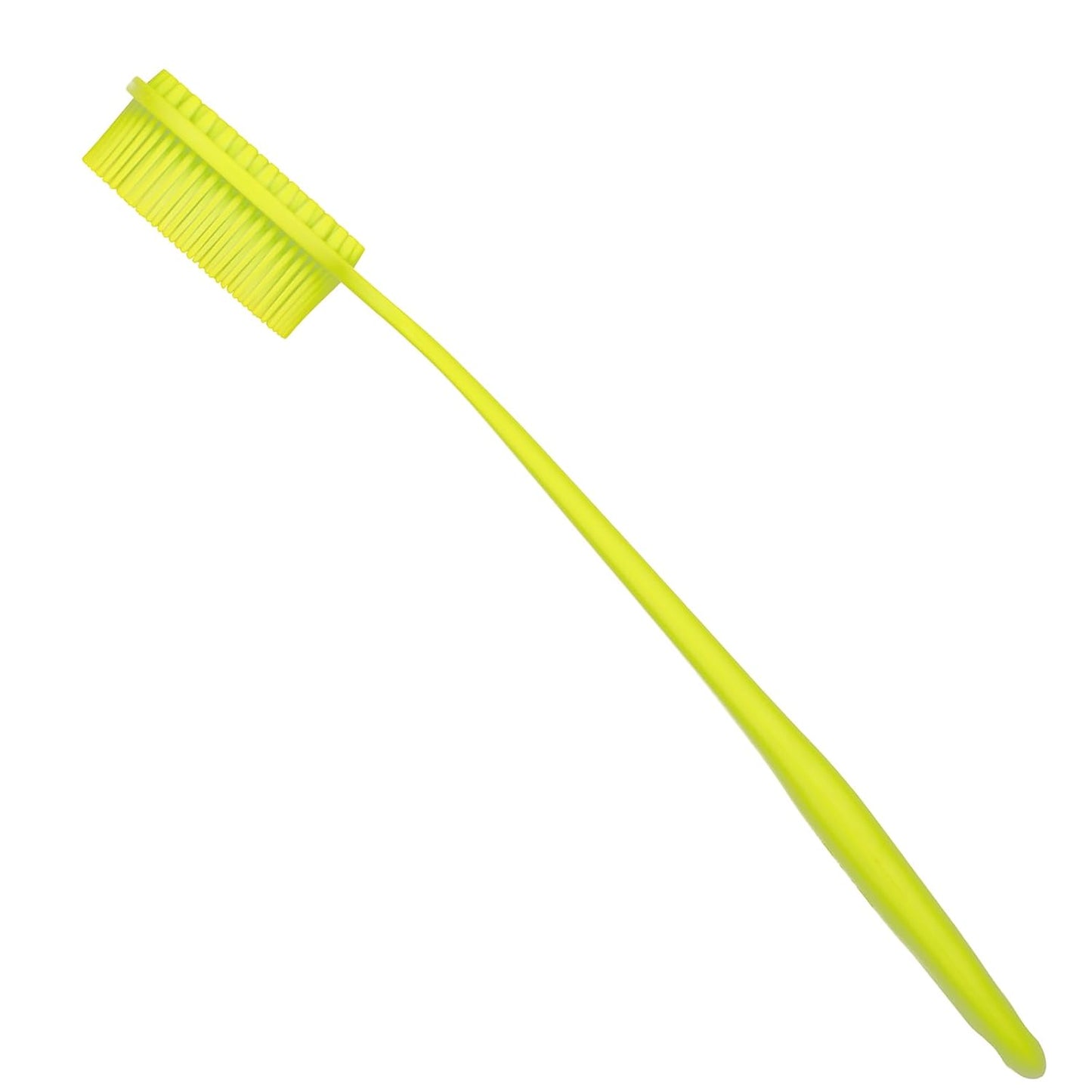 DNC Back Scrubber for Shower Soft Silicone Bath Body Brush with Long Handle (Black)