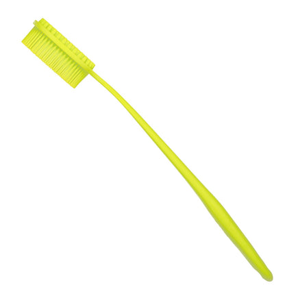 DNC Back Scrubber for Shower Soft Silicone Bath Body Brush with Long Handle (Black)