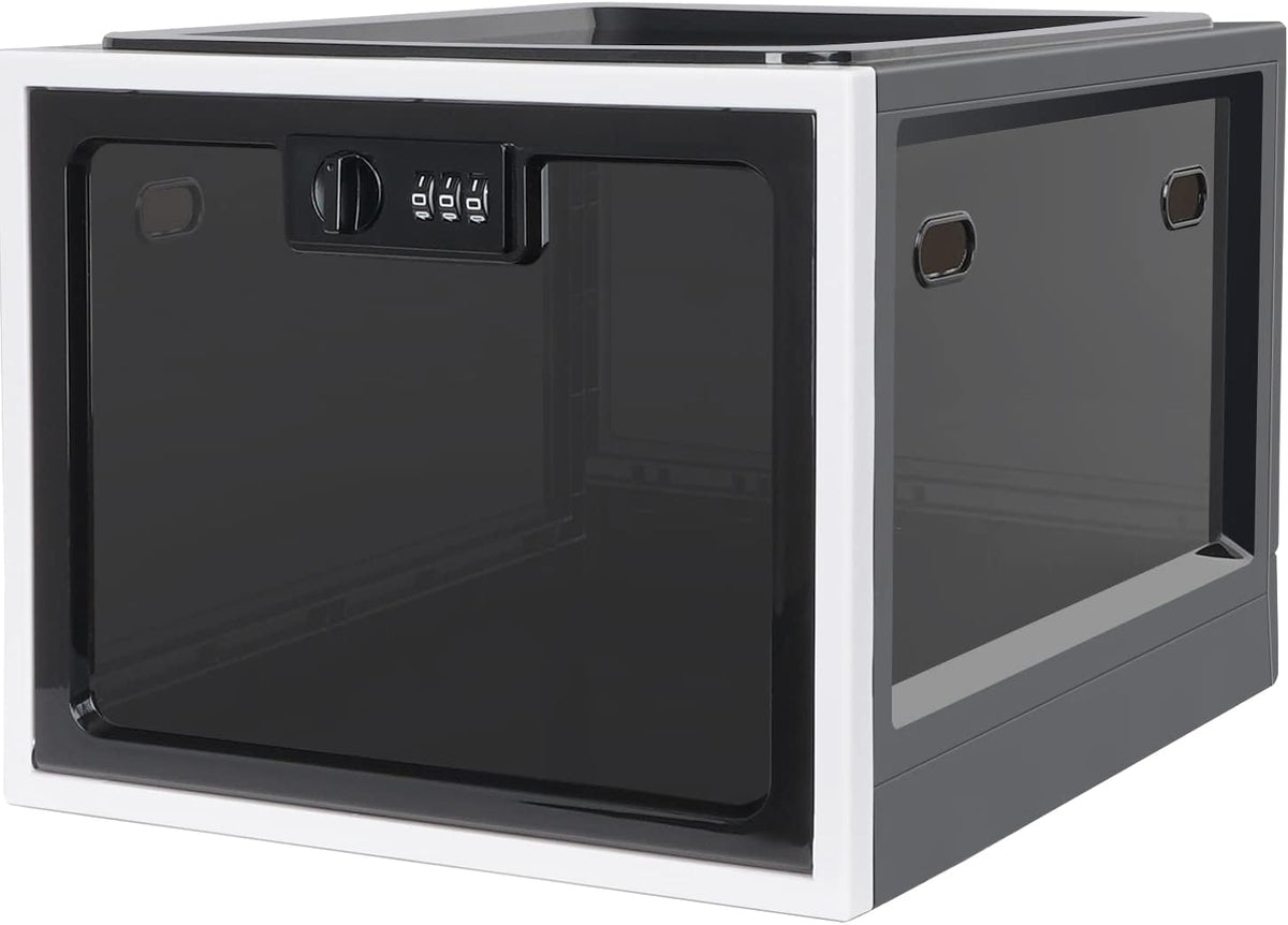 Lalifebuss Medicine Lock Box, Medication Lockable Container for Refrigerator Food Safe Locking Box Tablet Phone Locked Box for Kitchen Home School and Office Safety