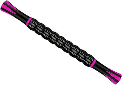 Muscle Roller Stick - A Full-Body Massage Roller that Can Relieve Muscle Soreness, Cramps and Tension After Exercise. It is a Handheld Physical Therapy and Recovery Tool（Black and Purple）