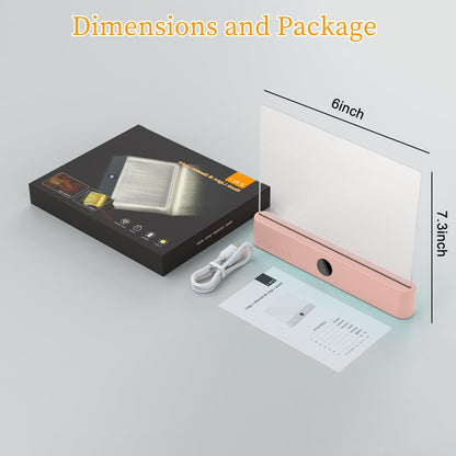 Book Light for Reading in Bed at Night Flat Reading Lights, White
