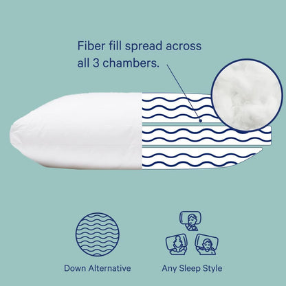 Casper Sleep Essential Cooling Foam Pillow, Standard Size – Firm Memory Foam with Cooling Cover, Supports Side Sleepers, Breathable & Pressure-Relieving