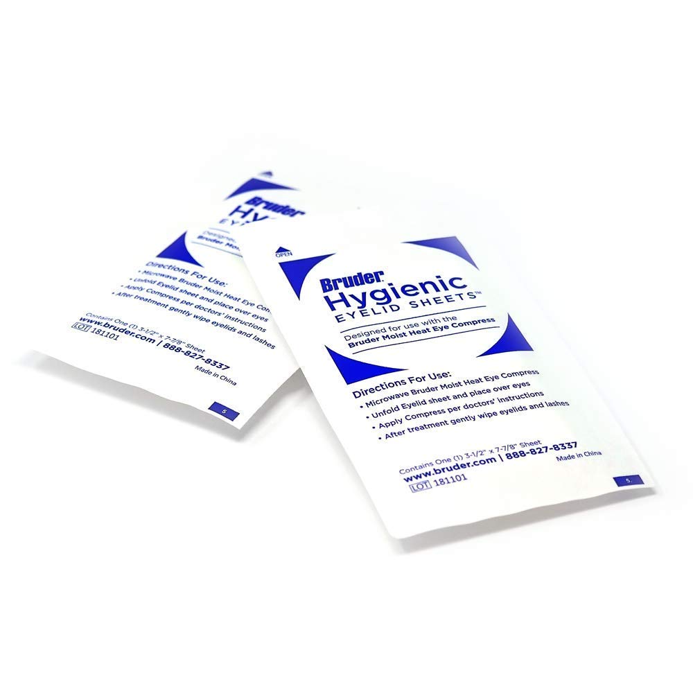 Bruder Hygienic Eyelid Micro Fine Sheets 35 Count | Individually Wrapped, Untreated