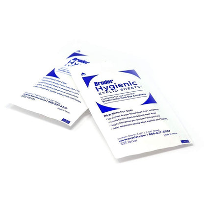 Bruder Hygienic Eyelid Micro Fine Sheets 35 Count | Individually Wrapped, Untreated