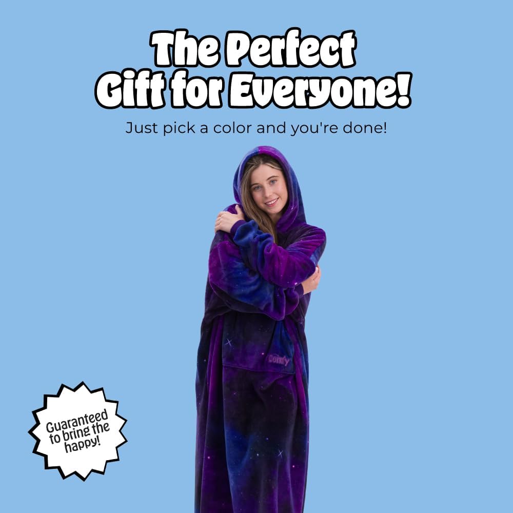 THE COMFY Dream | From Shark Tank | Patented | No Sherpa | Light Wearable Blanket Hoodie | Gift for Women & Men | One Size