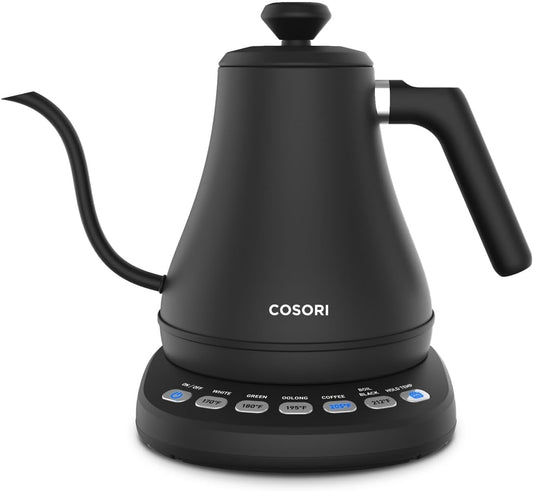 Cosori Gooseneck Electric Kettle with Temperature Control, 0.8L, Black