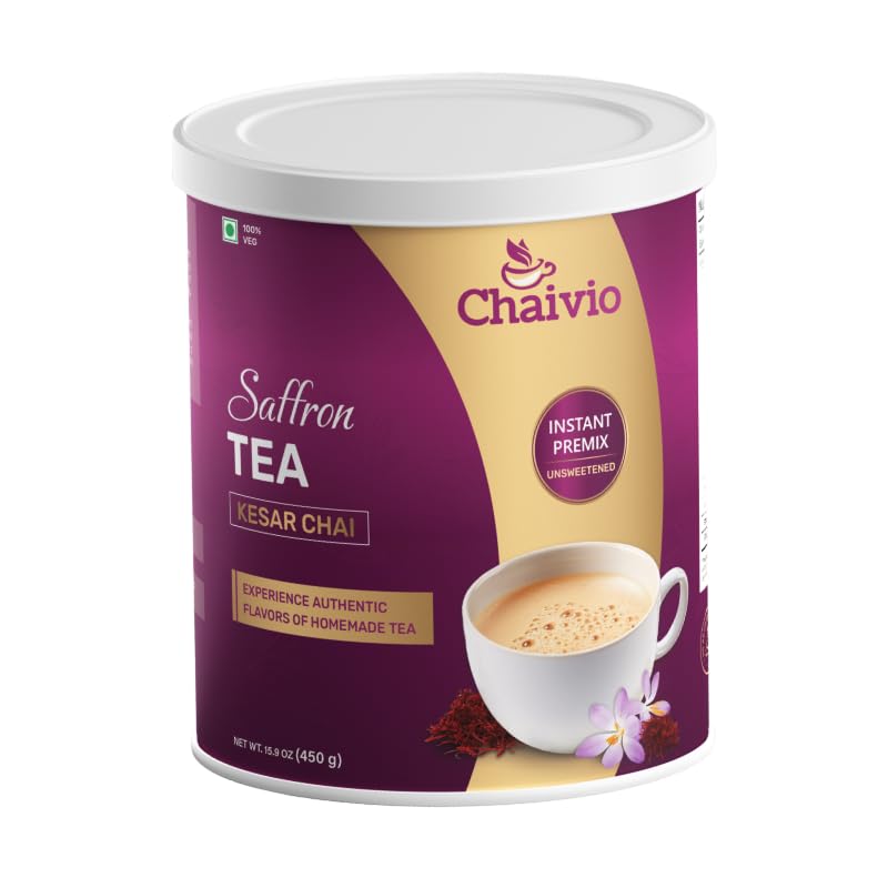 Chaivio Masala Chai Tea Latte, Unsweetened Instant Powder, Authentic Chai-with Natural Ingredients, No Preservatives, Tea Powder, Quick and Healthy Chai(1 lb)