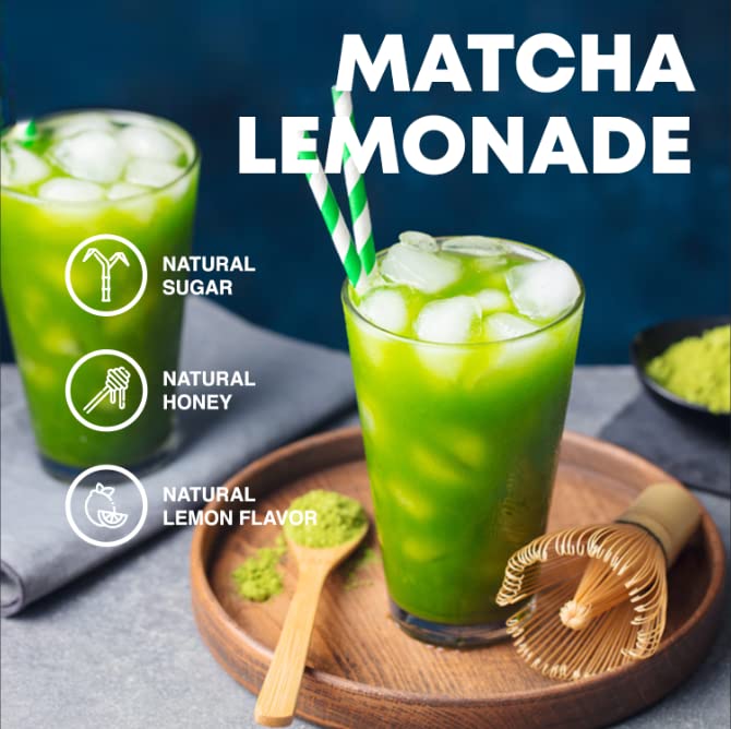Sweet Japanese Matcha Latte Green Tea Powder Mix - 12oz Homemade Green Matcha Tea Latte or Frappe (Ceremonial Grade)