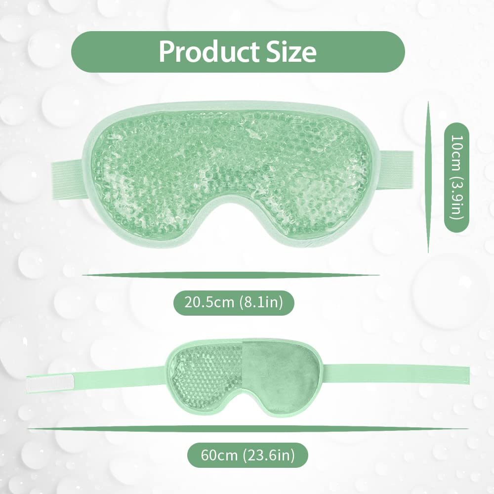 NEWGO Cooling Eye Mask for Puffy Eyes, Cold Eye Mask Eye Ice Pack for After Eyes Surgery, Tension Stress Relief, Itchy Eyes, Headaches, Dark Circles - Blue