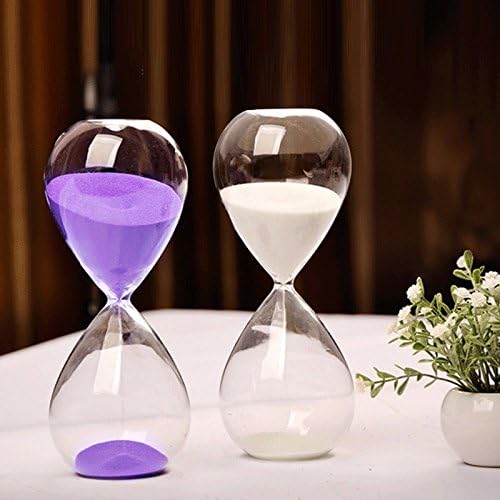 Hourglass, HoveBeaty Hand-Blown Sand Timer Set for Time Management 15 Minutes Durable Glass Construction (15 Min, Black)