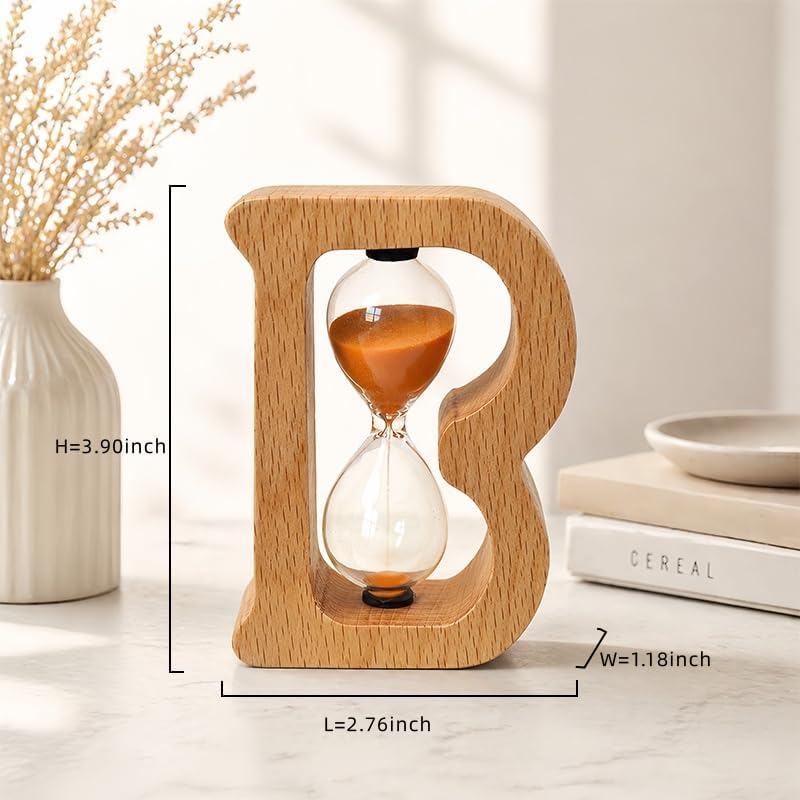 Mini Wooden Sand Timers,100% Bamboo Hourglass Sand Timers 1Min Sandglass Timer for Toothbrush Timer Games Classroom Home Office Cooking(Blue+1Min)