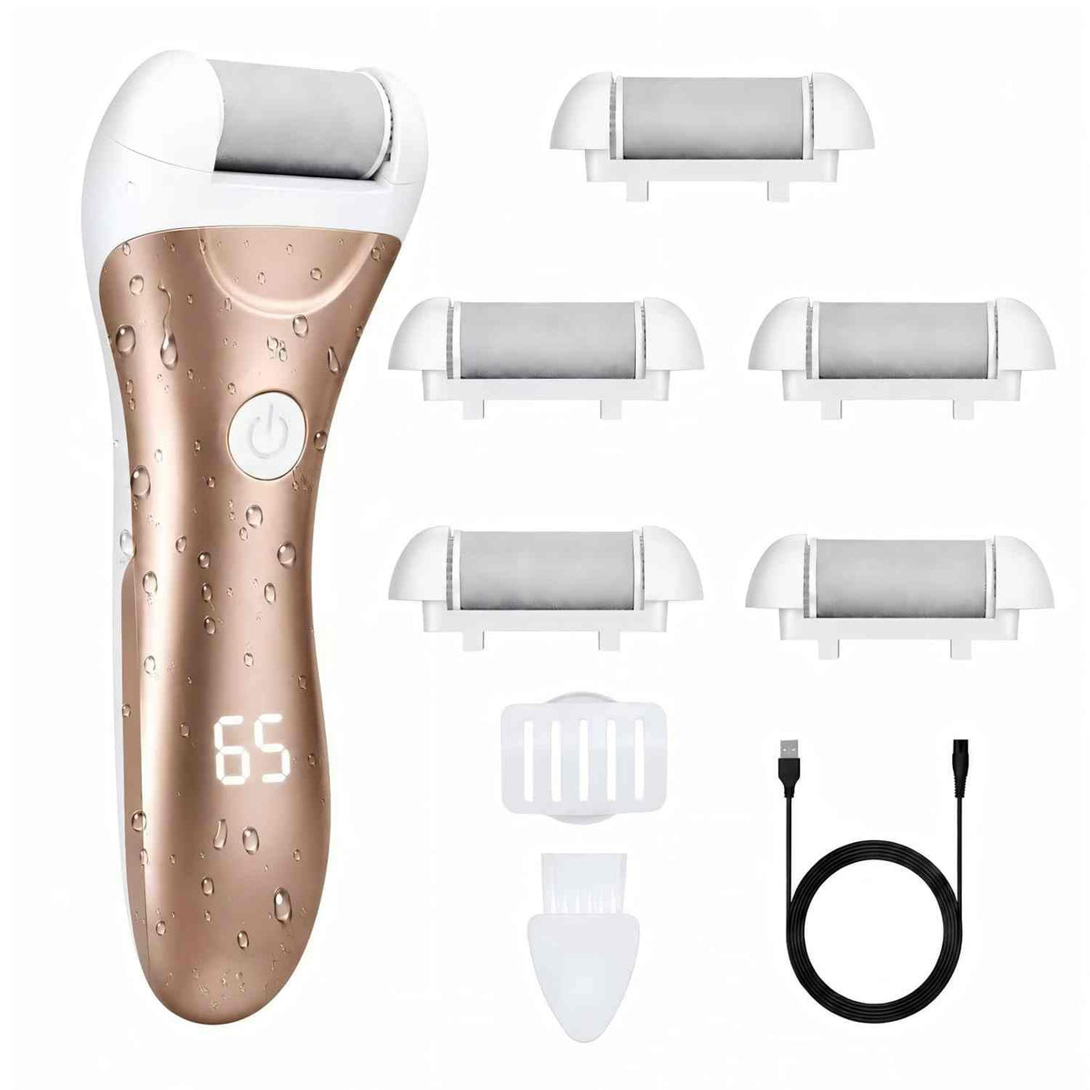 Callus Remover for Feet, Nicebirdie Electric Foot File Callus Removers Rechargeable Waterproof Pedicure Tools Foot Scrubber Shaver Feet Care Tool for Cracked Heels Dead Skin （Green）