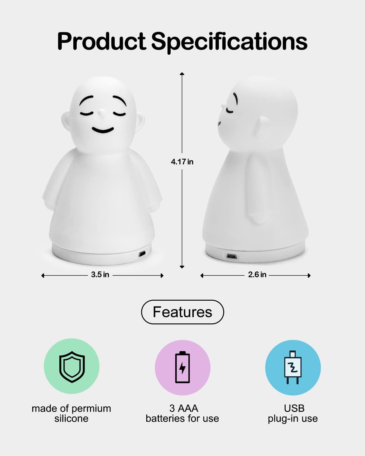 Calm Your Mind for Stress & Anxiety Relief Night Light for Mindfulness - Guided Visual Meditation Tool for Women Men- Relaxing Self Care for Adults Kids