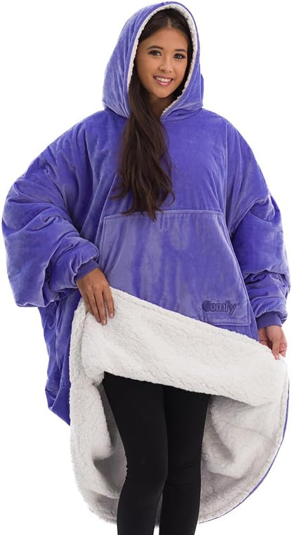 THE COMFY Original | From Shark Tank | Patented | Oversized Sherpa Wearable Blanket Hoodie| Gift for Women & Men | One Size