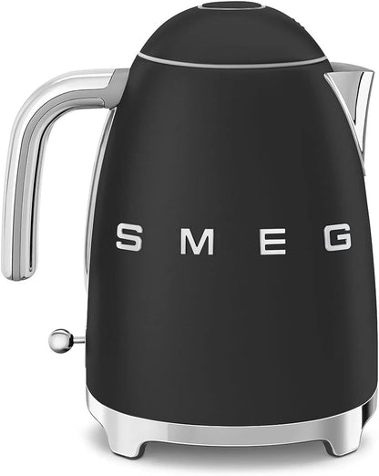 SMEG KLF03 Electric Kettle 1.7L (7 Cup), Retro Hot Water Boiler for Tea & Coffee, Fast Boiling, Auto Shut-Off, Soft Open Lid, 360° Swivel Base Countertop Kettle – Matte Champagne