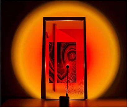 EIUY Sunset Lamp, Projector Sunset Light LED Projection Night Light 360 Degree Rotation Romantic Rainbow Light USB Charging for