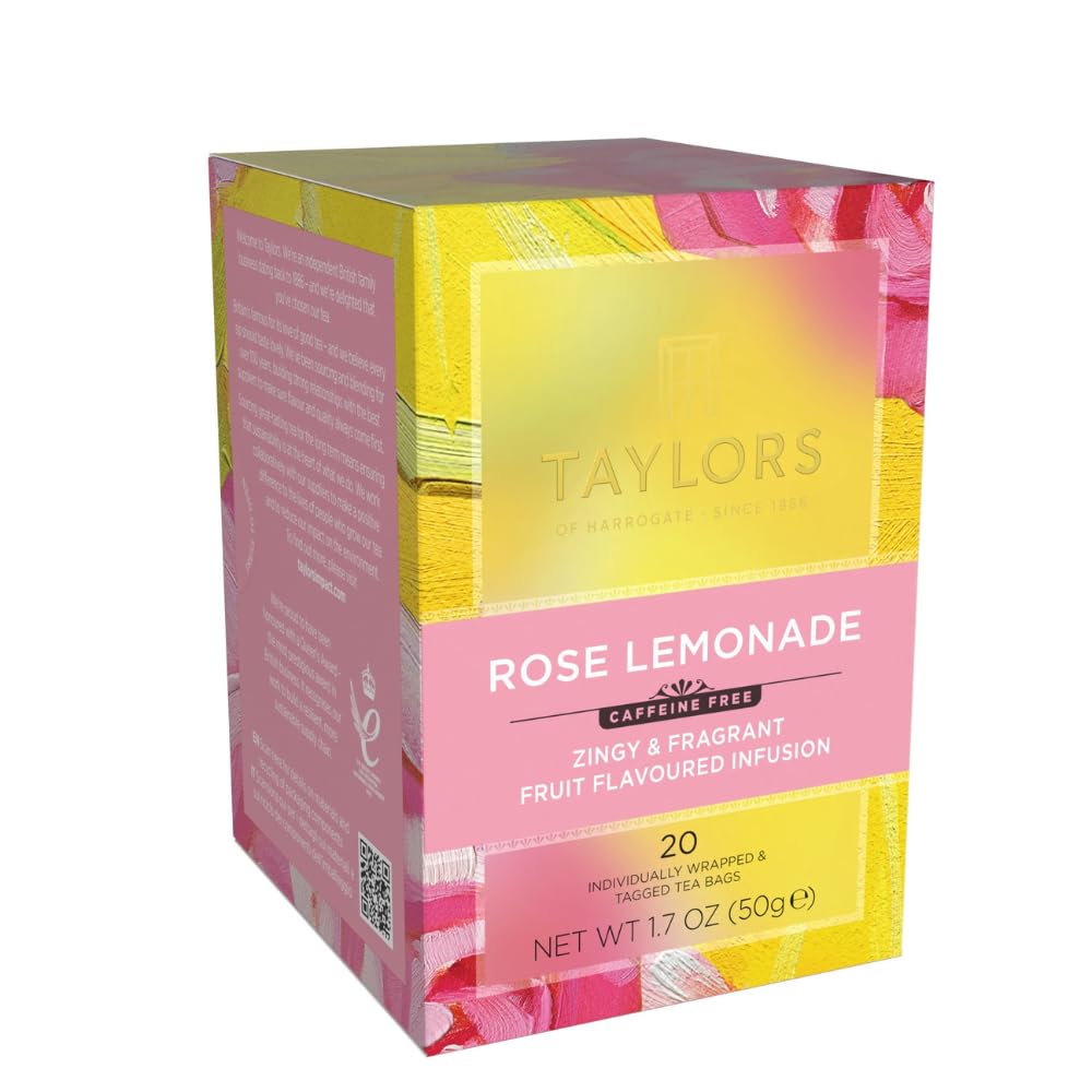 Taylors of Harrogate Rose Lemonade Herbal Tea Bags, 20ct (Pack of 1)