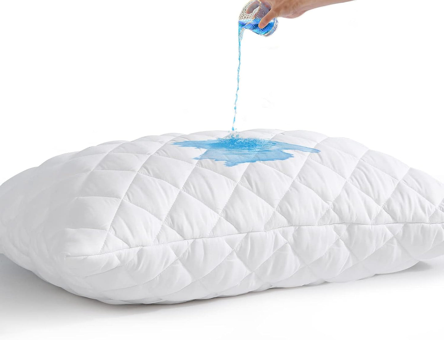 UNILIBRA Queen Mattress Protector Waterproof, Deep Pocket Mattress Pad Cover Fits to 6''-21'', Breathable Hollow Cotton Filling Quilted Mattress Protector for Queen Size