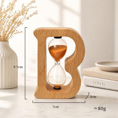 Mini Wooden Sand Timers,100% Bamboo Hourglass Sand Timers 1Min Sandglass Timer for Toothbrush Timer Games Classroom Home Office Cooking(Blue+1Min)