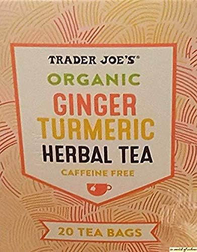 Trader Joe's Organic Ginger Turmeric Herbal Tea 20 ct (Pack of 2)