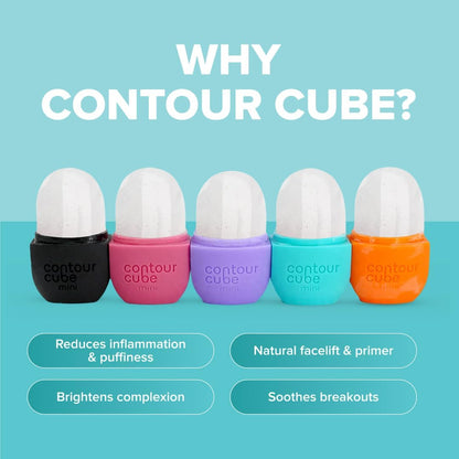 Contour Cube Original - Ice Roller for Sculpting & De-Puffing - Face Ice Roller & Massager with BPA-Free Silicone - Ice Mold for Face - Skin Care Tools for Daily Skincare (180ml) - Marble