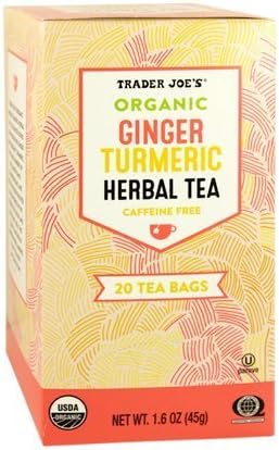 Trader Joe's Organic Ginger Turmeric Herbal Tea 20 ct (Pack of 2)