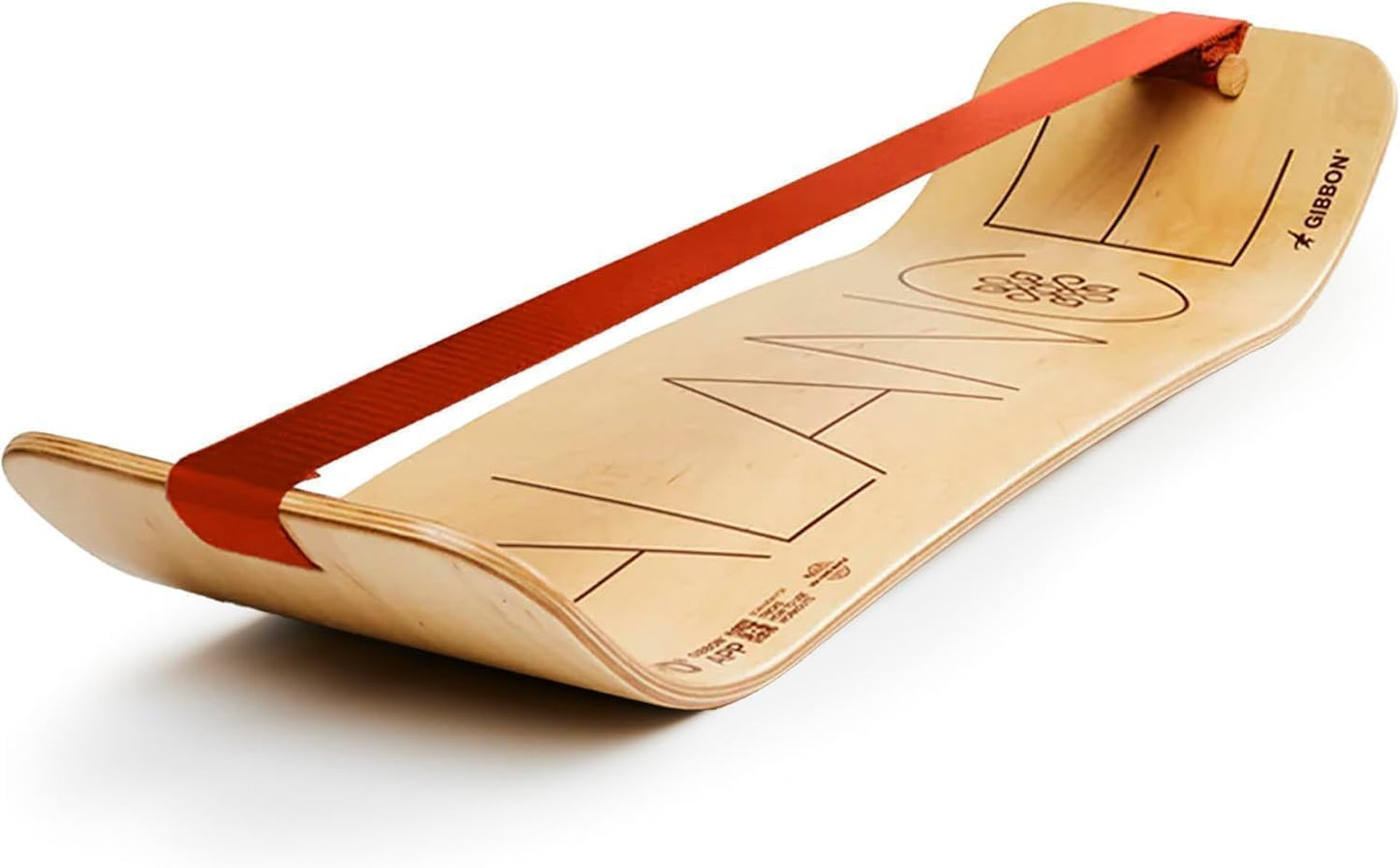GIBBON SlackBoard - GiBoard Balance Board - Gift for Kids & Adults - 1 & 2 Line Options - Slackline Balance Trainer for Core Workouts, Standing Desk Exercise, Home Gym, Yoga & More