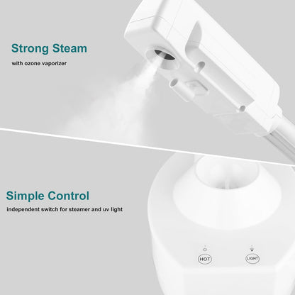 Winado 2 in 1 Facial Steamer with 5X Magnification Light, Deep Cleaning