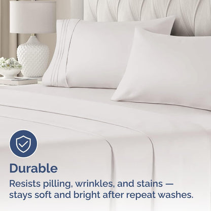 Standard Pillow Cases Set of 10 - Ultra Soft Hotel Quality Pillowcase Covers - Comfy, Cozy & Wrinkle Free - Shrink, Stain and Fade Resistant - Machine Washable Pillow Protectors - 10 Pcs Set - White - Colors A