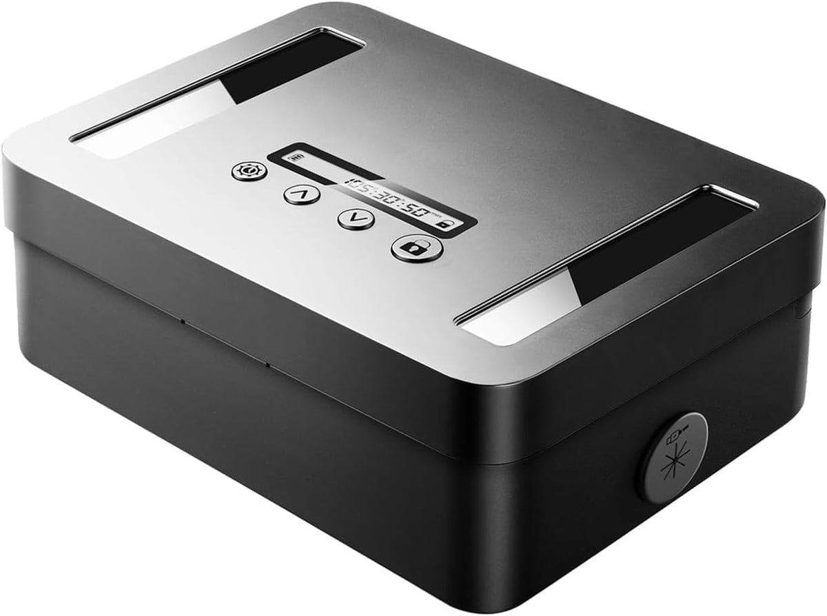 Vaydeer Metal Time Lock Box, Phone Lock Box with Timer for Focus & Wellness