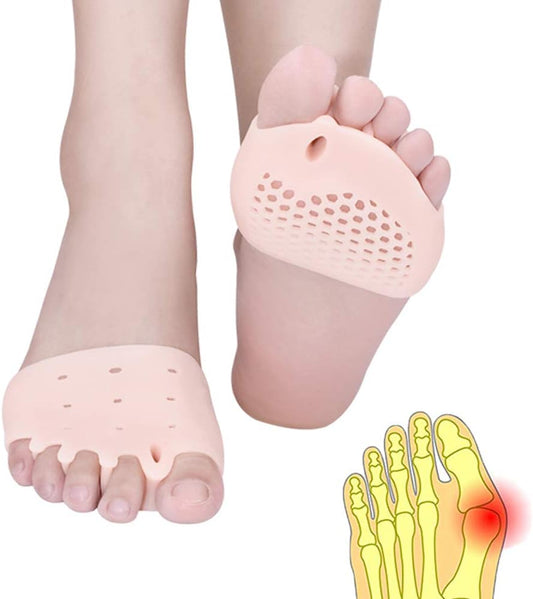 Toe Separators for Women & Men, 4 PCS Gel Metatarsal Pads & Toe Spacers