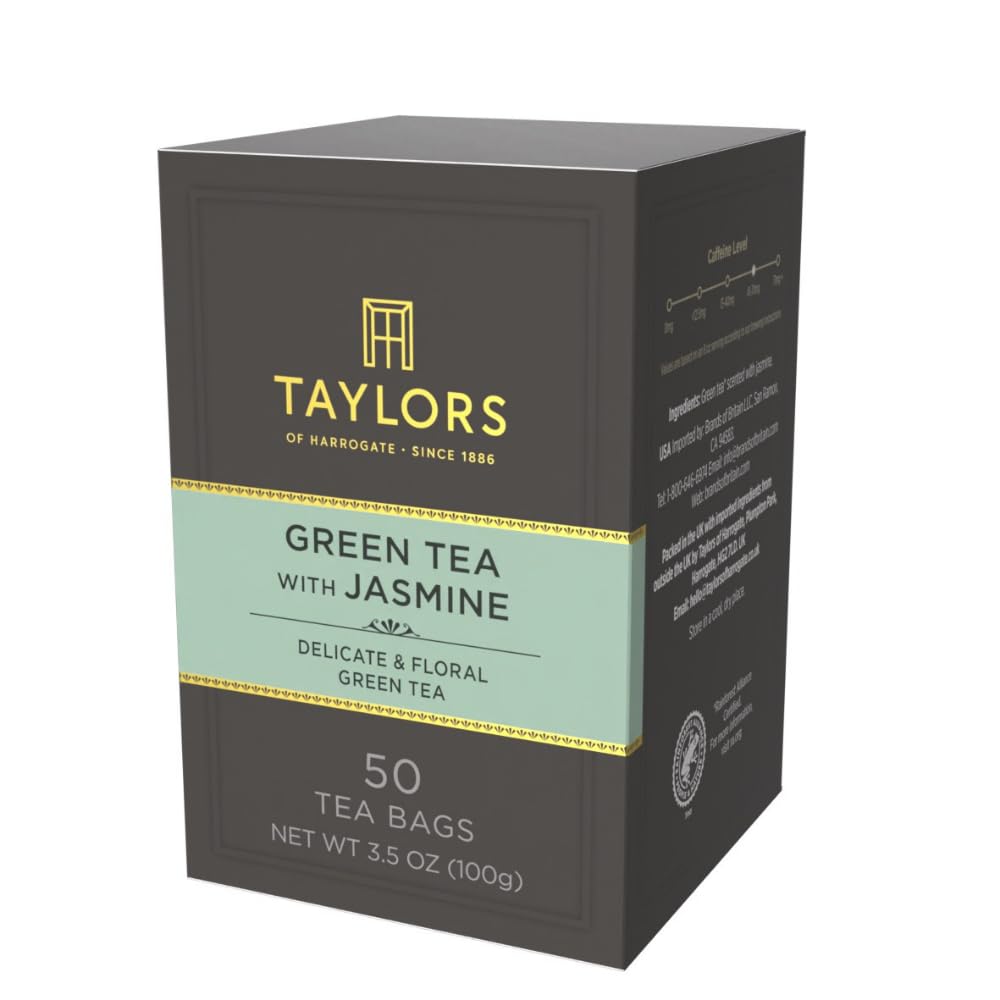 Taylors of Harrogate Green Tea with Jasmine Bags, 50ct (Pack of 1)