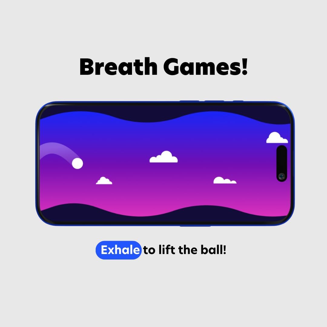 Moksha O₁ Gamified Stress & Anxiety Relief | Smart Meditation Device for Relaxation and Sleep | Interactive Breathwork & Biofeedback Tool | iOS Only (Moon)