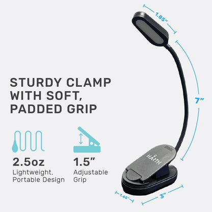 Clip on Book Lights for Reading at Night I 1200 mAh Rechargeable Reading Lights for Books in Bed I Led Clip Lights Book Lovers Gifts I Clip on Lamp Book Reading Light for Bed I Reading Lamps for Bed