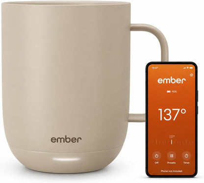 Ember Temperature Control Smart Mug 2, 14 Oz, App-Controlled Heated Coffee Mug with 80 Min Battery Life and Improved Design, Black