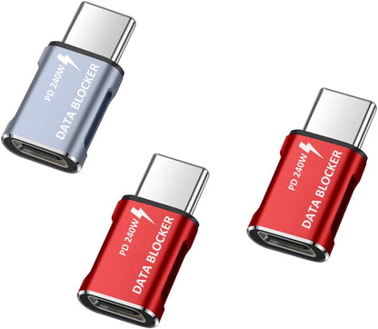 Data Blocker, USB C Data Blocker Protect Against Juice Jacking (3-Pack)