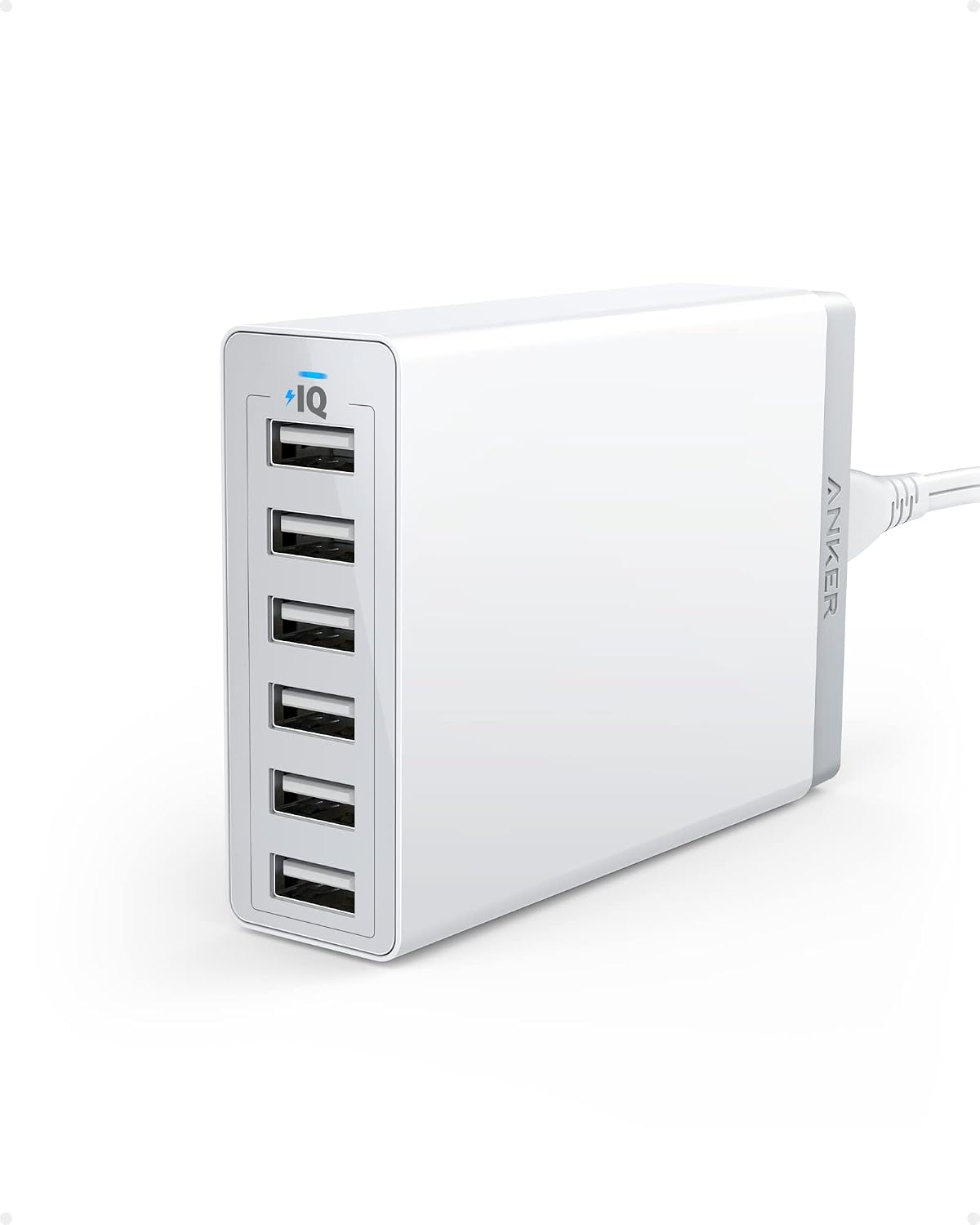 Anker Desktop Charger, 60W 6 Port USB Multiple Charging Hub