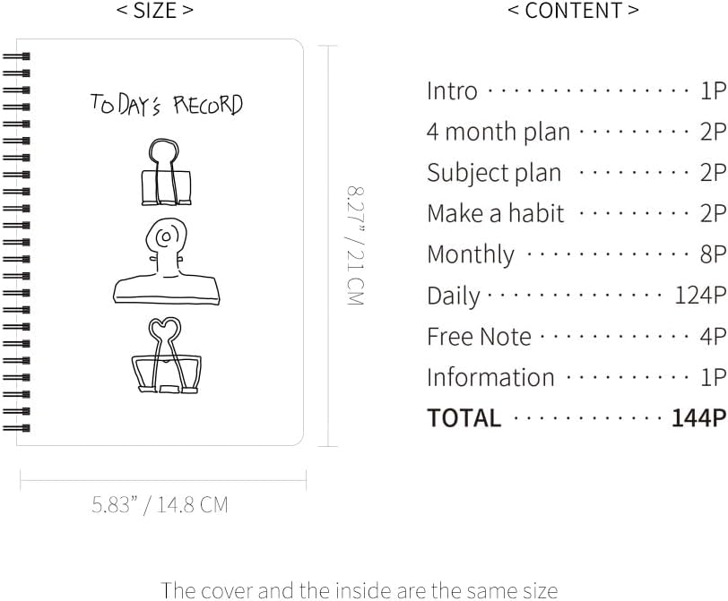 Monolike Basic B5 Monthly + Weekly Planner pad, A SET - Academic Planner, Weekly & Monthly Planner, To-do list, Note pad, Scheduler