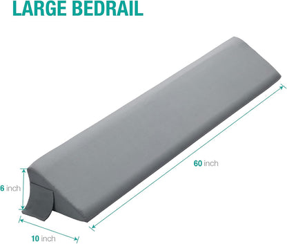 Vekkia 34" Extra-Long Wedge Pillow, 5.5" Bed Wedge Pillow for Sleeping,Gray