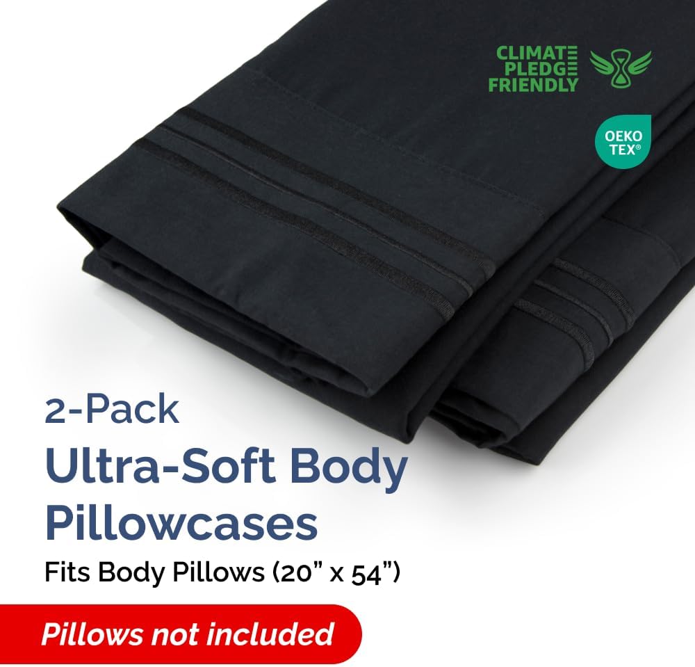 Standard Pillow Cases Set of 10 - Ultra Soft Hotel Quality Pillowcase Covers - Comfy, Cozy & Wrinkle Free - Shrink, Stain and Fade Resistant - Machine Washable Pillow Protectors - 10 Pcs Set - White - Colors B