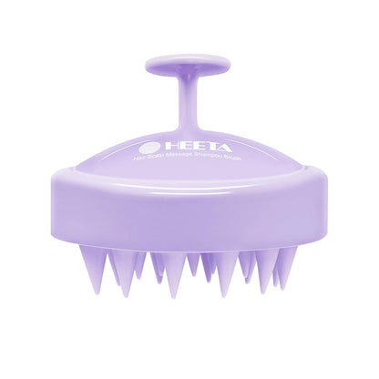 HEETA Scalp Massager Hair Growth, Soft Silicone Scalp Scrubber Shampoo Brush for Exfoliation, Dandruff Removal Head Massage Stress Relax, Wet & Dry Use for Thick Thin Curly Hair Care, Black