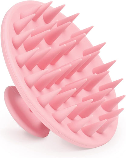 Meartchy Silicone Scalp Massager Shampoo Brush, Scalp Brush for Hair Growth & Dandruff Removal, Hair Scrubber Scalp Stimulator Exfoliator Brush with Soft Bristles for Wet Dry Scalp Care (Black)