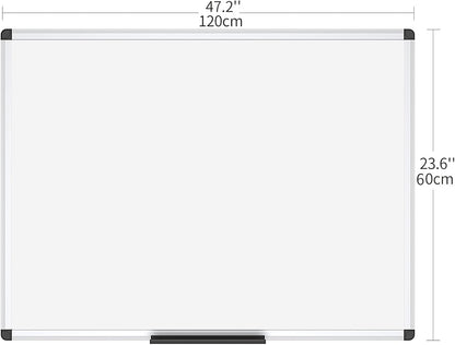 VIZ-PRO Magnetic Dry Erase Board, 36 X 24 Inches, Silver Aluminium Frame